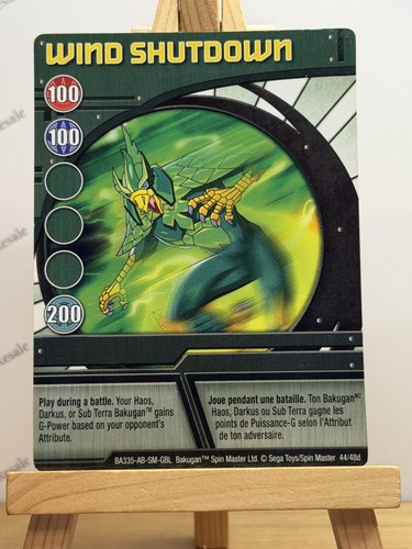 Bakugan card wind shutdown - wind,