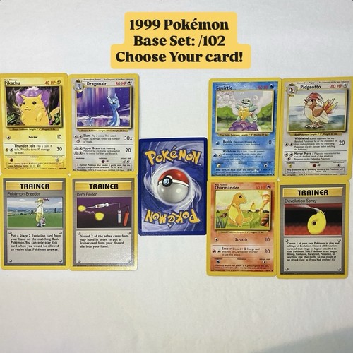 1999 pokemon base set choose - pokemon,