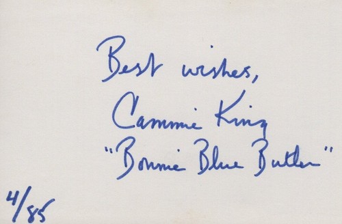 Cammie king autograph signed - king,