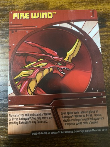 Bakugan card fire wind red - -,
