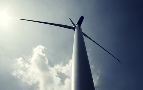 Wind turbines sky clear - turbines, play