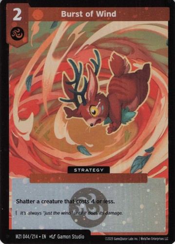 Burst wind reverse - of,